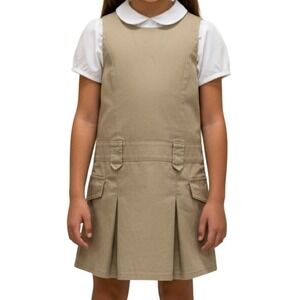 The Children's Place Khaki Jumper Dress M3gan Megan Size 6X-7 new‎ with flaw